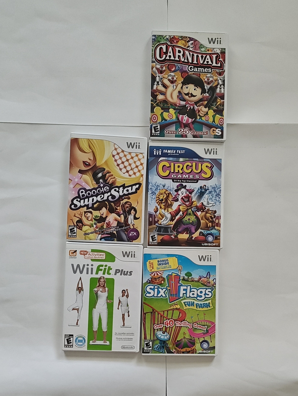 Wii Bundle Video Games 5 Piece Lot